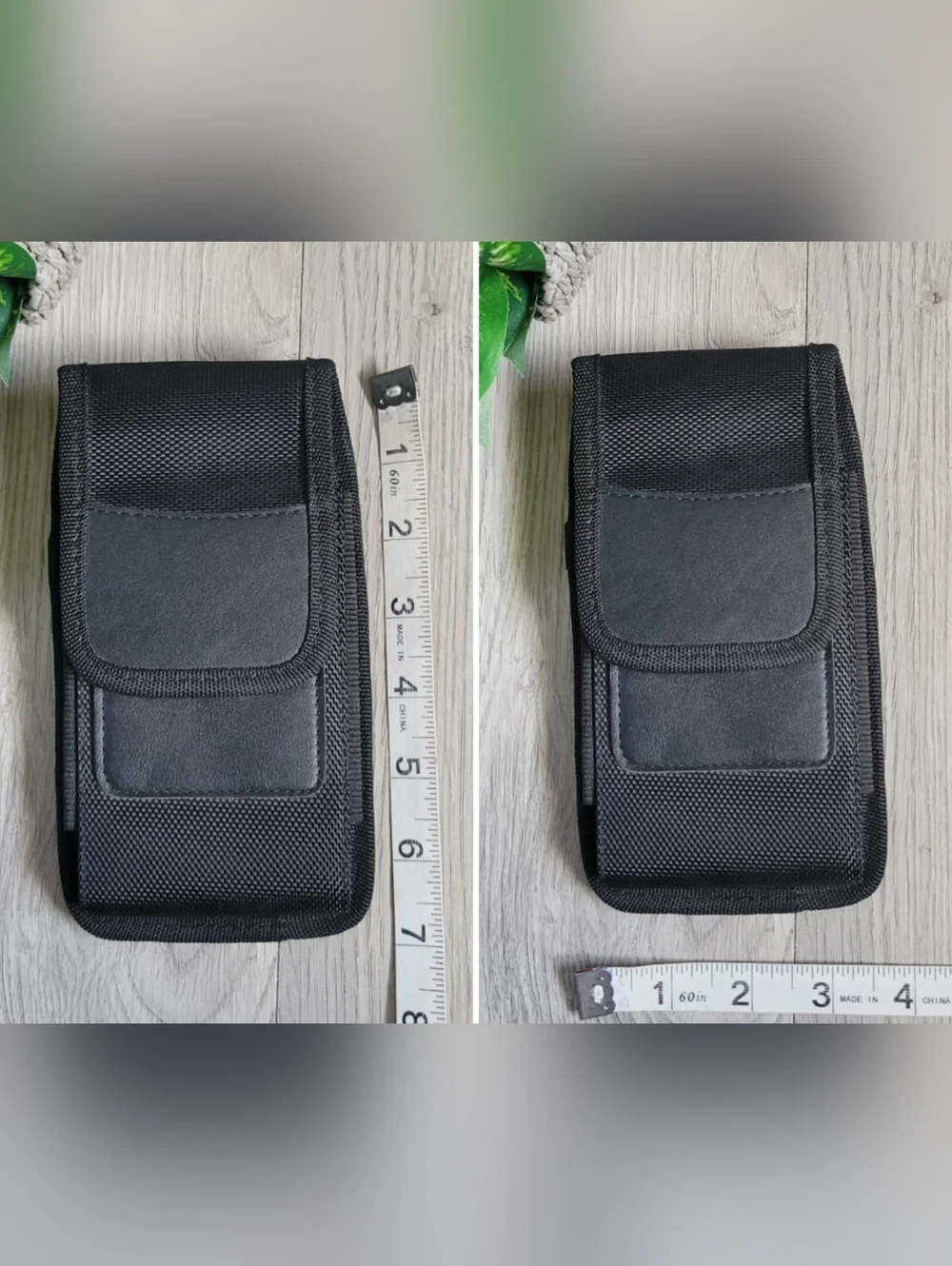 Black Clip-on Cellphone Carrier Holster with Belt Clip and Velcro Closure, 7